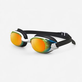 Gafas natación antivaho Bfit Cristales Espejo Naranja Talla Única