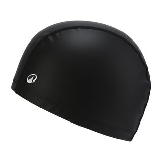 Gorro natación adulto tela revestido silicona negro Talla L