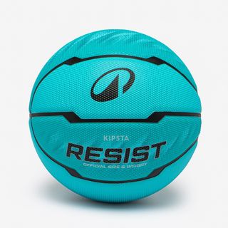 Balón de baloncesto exterior polivalente talla 6 niño / mujer, Resist turquesa
