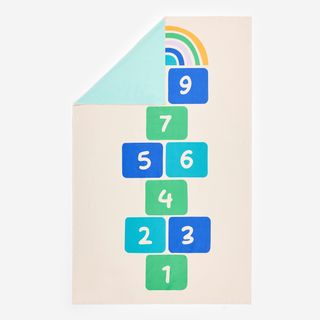 Toalla Microfibra Azul Claro Estampado Game Talla XL 110 x 175 cm