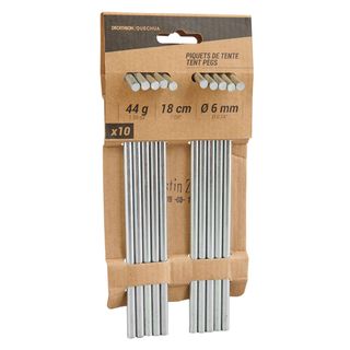 Piquetas para tienda de campaña de acero reciclado 18 cm x 10