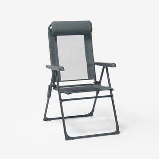 Silla de camping reclinable, plegable y cómoda