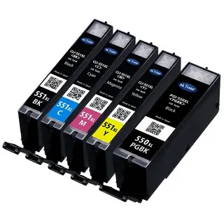 Pgi550xl/cli551xl Pack (negro, Cyan, Magenta Y Amarillo)