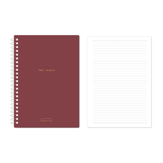 ბლოკნოტი/Minimalism Retro Collection A4 PP Wire-bound Book 90 Sheets (Wine Red)