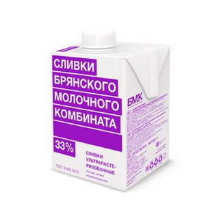 Сливки БМК 33% 500мл