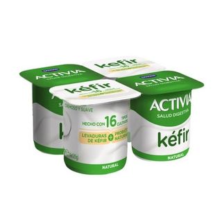 Kéfir Natural Danone Activia Sin Gluten Pack De 4 Unidades De 125 G.