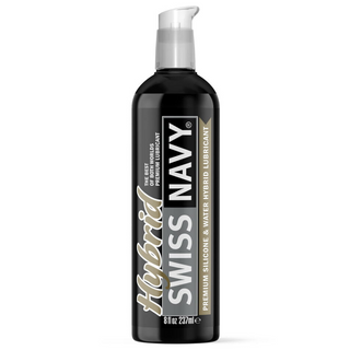 Swiss Navy Hybrid - Premium Silicone and Water Hybrid Lubricant - 8 fl oz / 237 ml