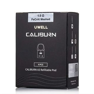 Uwell Caliburn A3 Refillable Pod Black, 4 Pcs