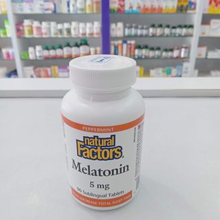 Natural Factors Peppermint Melatonin Tablets 5mg, 90 Count