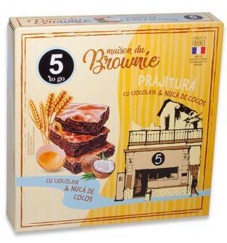 Prajitura cu ciocolata si nuca de cocos 5 To Go Maison du Brownie, 285 g