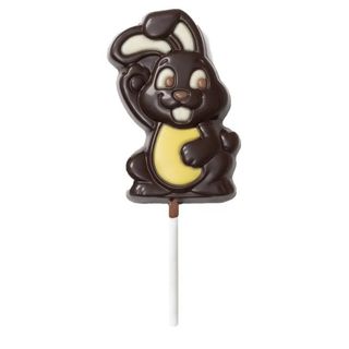 Sucette lapin Pierre en chocolat - Chocolat noir