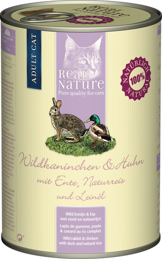 Zestaw promocyjny 6 szt. - 15% Real Nature Adult Królik, Indyk 400g