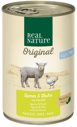 Zestaw promocyjny 6 szt. - 15% Real Nature Light Jagnięcina, Kurczak 400g