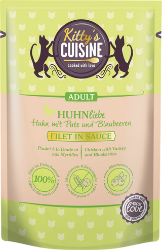 Zestaw promocyjny 12 szt. - 20% Kitty's Cousine Adult Kurczak, Indyk 70g