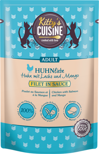 Zestaw promocyjny 12 szt. - 20% Kitty's Cousine Adult Kurczak, Łosoś 70g