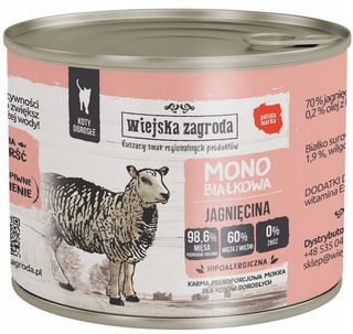 Zestaw promocyjny 6 szt. - 20% Wiejska Zagroda Monobiałkowa Jagnięcina 200g