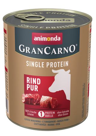 Zestaw promocyjny 6 szt. - 15% Animonda GRAN CARNO Single Protein Wolowina 800g