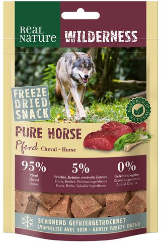 Zestaw promocyjny 3 szt. - 20% Real Nature Wilderness Freeze Dried Monoproteina Konina 50g