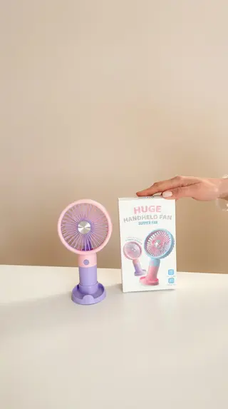 Pink Handheld USB Fan - Jucarii Copii