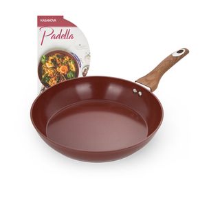 Padella 28 cm in ceramica burgundy - New Ceramic