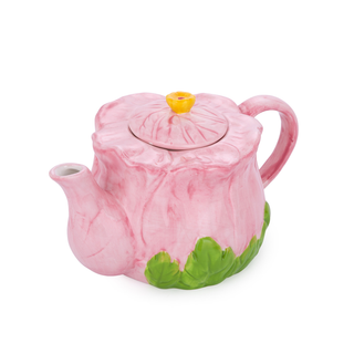 Teiera fiore rosa 930 ml terracotta - Florafruit