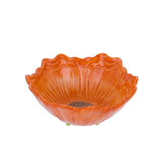 Ciotola fiore arancione 15,5 cm terracotta - Florafruit