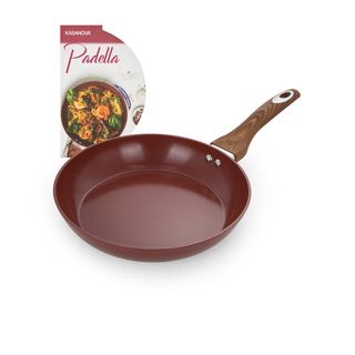 Padella 26 cm in ceramica burgundy - New Ceramic