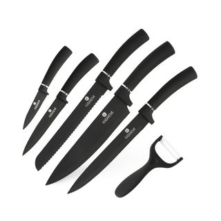 Set 6 coltelli con pelaverdure - nero