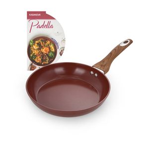 Padella 24 cm in ceramica burgundy - New Ceramic