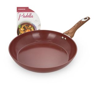 Padella 30 cm in ceramica burgundy - New Ceramic
