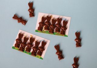 Set Iepuraș din ciocolată cu lapte(5 iepurași)