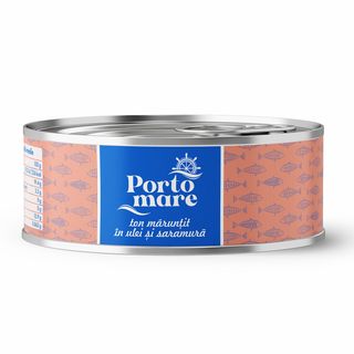 PORTO MARE Ton maruntit in ulei vegetal si saramura 160g