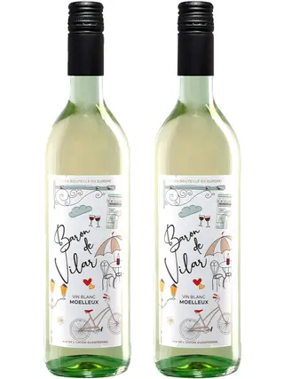 Набір Вино "Baron de Vilar" White Medium Sweet (н/сол., біле, Франція) 1,5 л