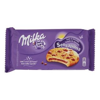 Milka Cookies Sensation, cookies ripieni di cioccolato al latte Milka - 156g - 7622210453327