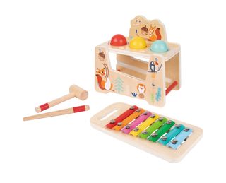 დასარტყმელი მუსიკალური ცენტრი — Montessori ხის სათამაშო