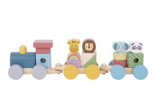 ფერადი მატარებელი ცხოველებით — Montessori საგანმანათლებლო სათამაშო