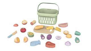 საკვების საჭრელი ნაკრები – ხის სცენური კომპლექტი