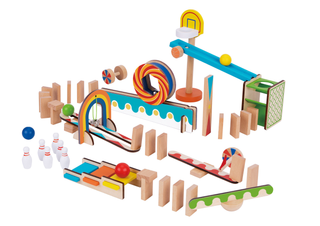 Domino Run – ხის საგანმანათლებლო კომპლექტი