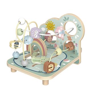 მოძრავი ბურთულების ლაბირინთი ტყის სამყაროში – ხის საგანმანათლებლო სათამაშო