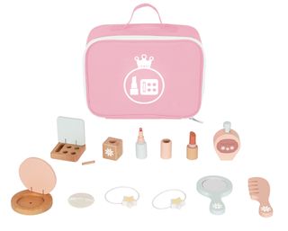 ვარდისფერი მაკიაჟის ნაკრები – ხის როლური სათამაშო კომპლექტი