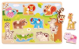 ცხოველების თავსატეხი – ხის საგანმანათლებლო სათამაშო