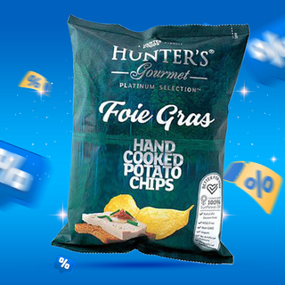 Offre CHIPS FOIE GRAS SCHT 125G HUNT  - 100672536