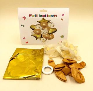 Kit ballons décoratifs dorés avec étoiles