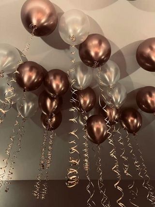 Ballons chrome élégants or et argent