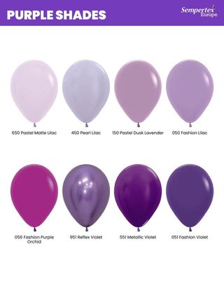 Ballons Latex Violet – Différentes Teintes