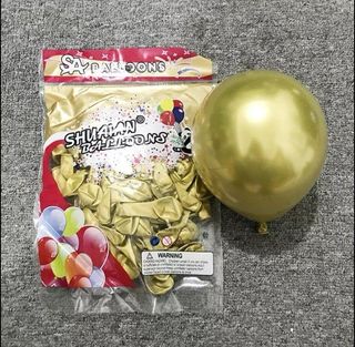 Ballons Latex Doré Métallisé – Sachet