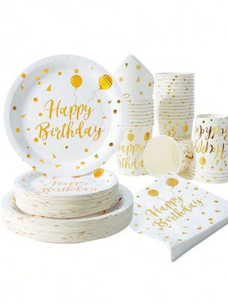 Kit vaisselle anniversaire Happy Birthday