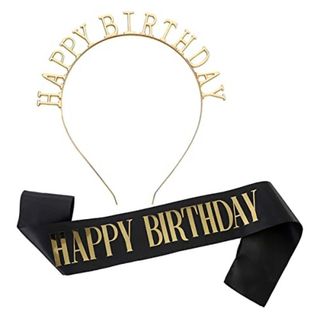 Bandeau Happy Birthday + serre-tête anniversaire