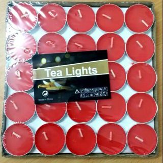 Bougies chauffe-plat rouges (Tea Lights) (paquet de 100 pics)