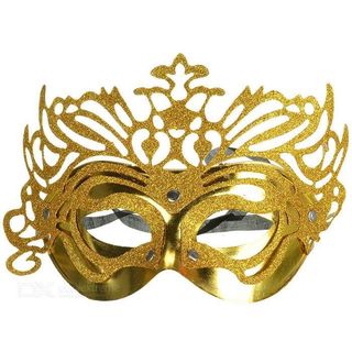 Masque de fête élégant dore